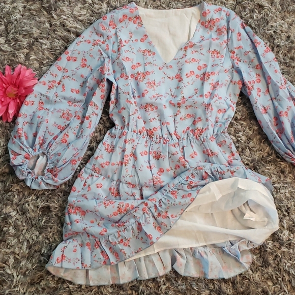 1LEFT!⚡SALE ⚡BABYBLUES FLORAL BOHO DRESS  M-XL - Picture 7 of 11